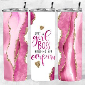 Just a Girl Boss Building Her Empire 20oz Skinny Tumbler